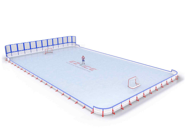 EZ ICE PRO Home Arena System ™ – Upgrade from [ORG // 30ft * 55ft // Classic-Classic-Classic // Square Corners // No Bumpers] to [ORG // 45ft * 90ft // Net-Classic-Double // Round Corners // With Bumpers] - WUP000035864