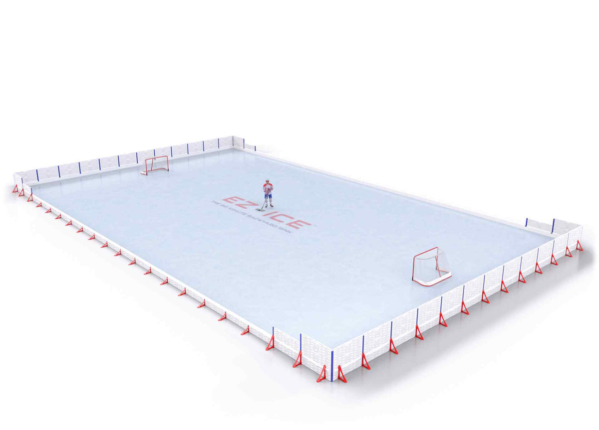 EZ ICE PRO Home Arena System ™ – New Rink: [PRO // 60ft * 100ft // Arena-Classic-Arena // Square Corners // No Bumpers] - 060100ACASXX