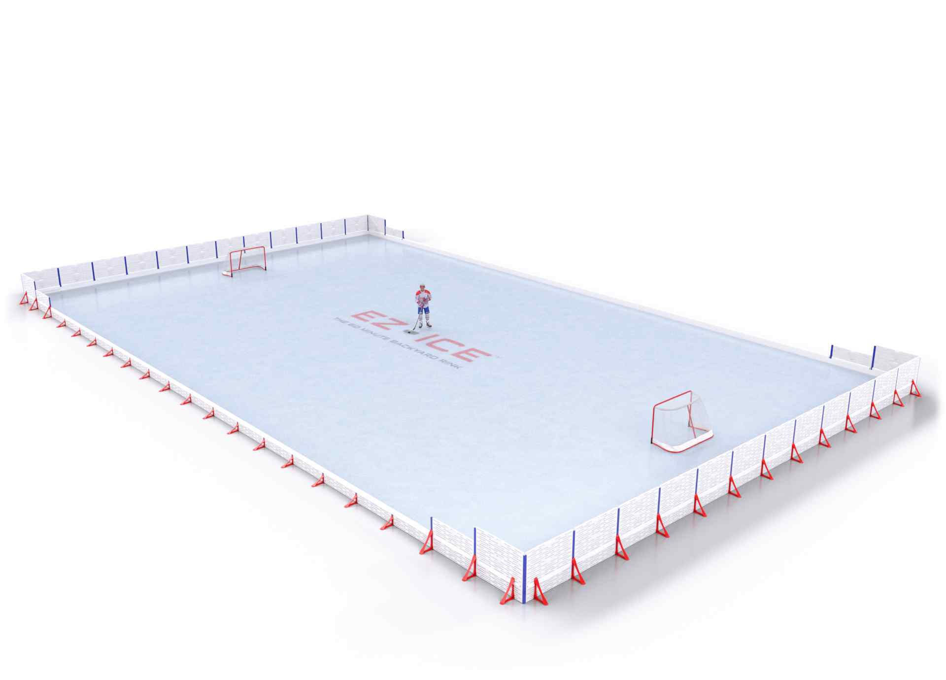 EZ ICE PRO Home Arena System ™ – New Rink: [PRO // 60ft * 100ft // Arena-Classic-Arena // Square Corners // No Bumpers] - 060100ACASXX