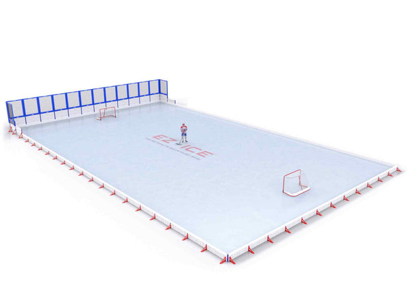 EZ ICE PRO Home Arena System ™ – Upgrade from [ORG // 20ft * 40ft // Classic-Classic-Classic // Square Corners // No Bumpers] to [ORG // 60ft * 100ft // Net-Classic-Classic // Square Corners // No Bumpers] - WUP000035900