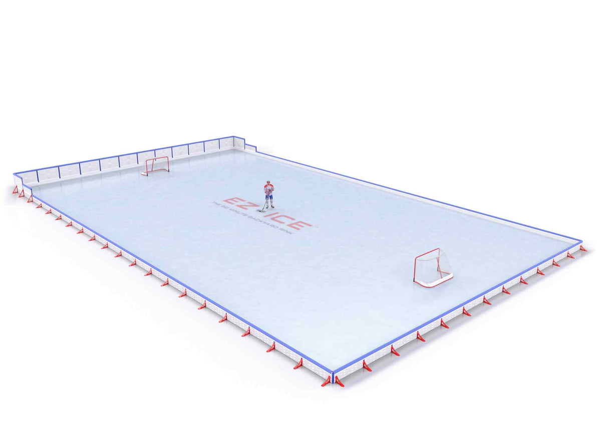 EZ ICE PRO Home Arena System ™ – New Rink: [PRO // 55ft * 100ft // Arena-Classic-Classic // Square Corners // With Bumpers] - 055100ACCSBX