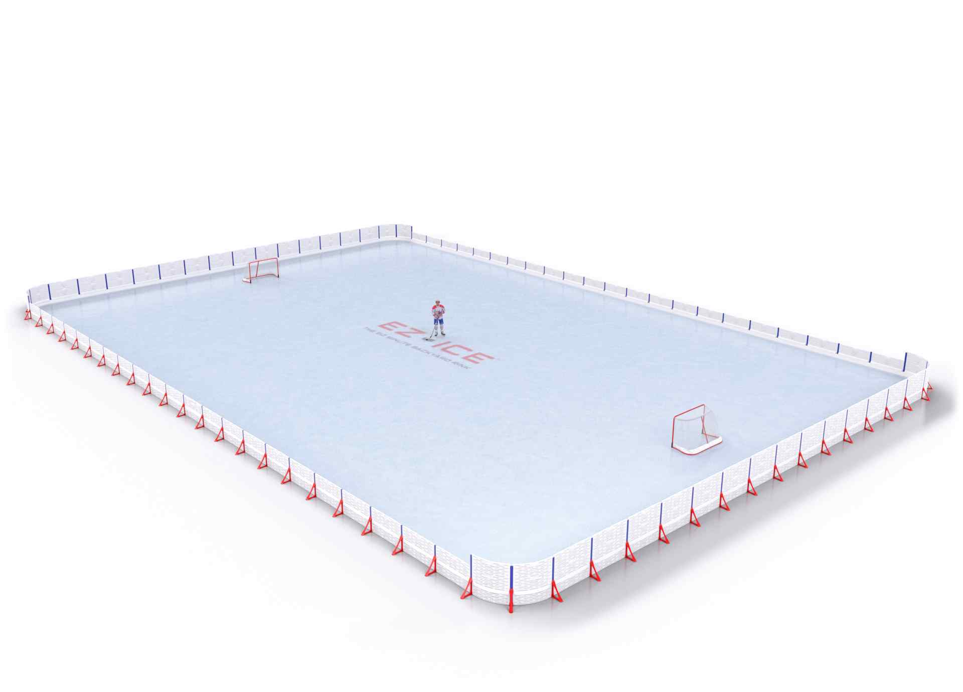 EZ ICE PRO Home Arena System ™ – New Rink: [PRO // 80ft * 135ft // Arena-Double-Arena // Round Corners // No Bumpers] - 080135ADARXX