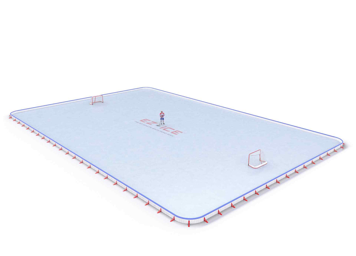 EZ ICE PRO Home Arena System ™ – New Rink: [PRO // 80ft * 120ft // Classic-Classic-Classic // Round Corners // With Bumpers] - 080120CCCRBX