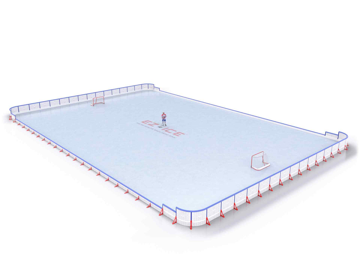 EZ ICE PRO Home Arena System ™ – New Rink: [PRO // 80ft * 120ft // Arena-Classic-Arena // Round Corners // With Bumpers] - 080120ACARBX