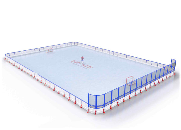 EZ ICE PRO Home Arena System ™ – New Rink: [PRO // 80ft * 120ft // Arena-Arena-Net // Round Corners // With Bumpers] - 080120AANRBX