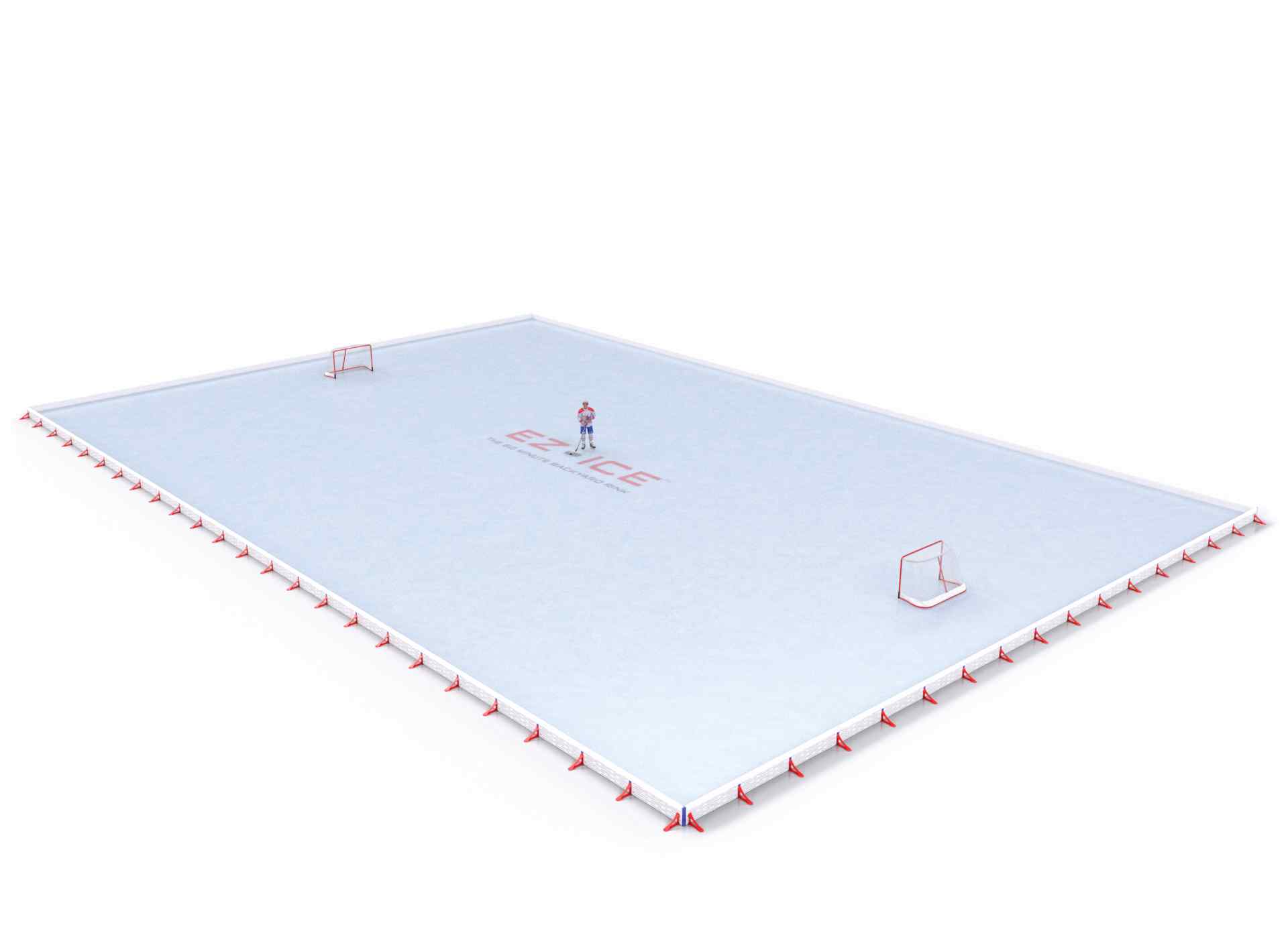 EZ ICE PRO Home Arena System ™ – New Rink: [PRO // 80ft * 140ft // Classic-Classic-Classic // Square Corners // No Bumpers] - 080140CCCSXX