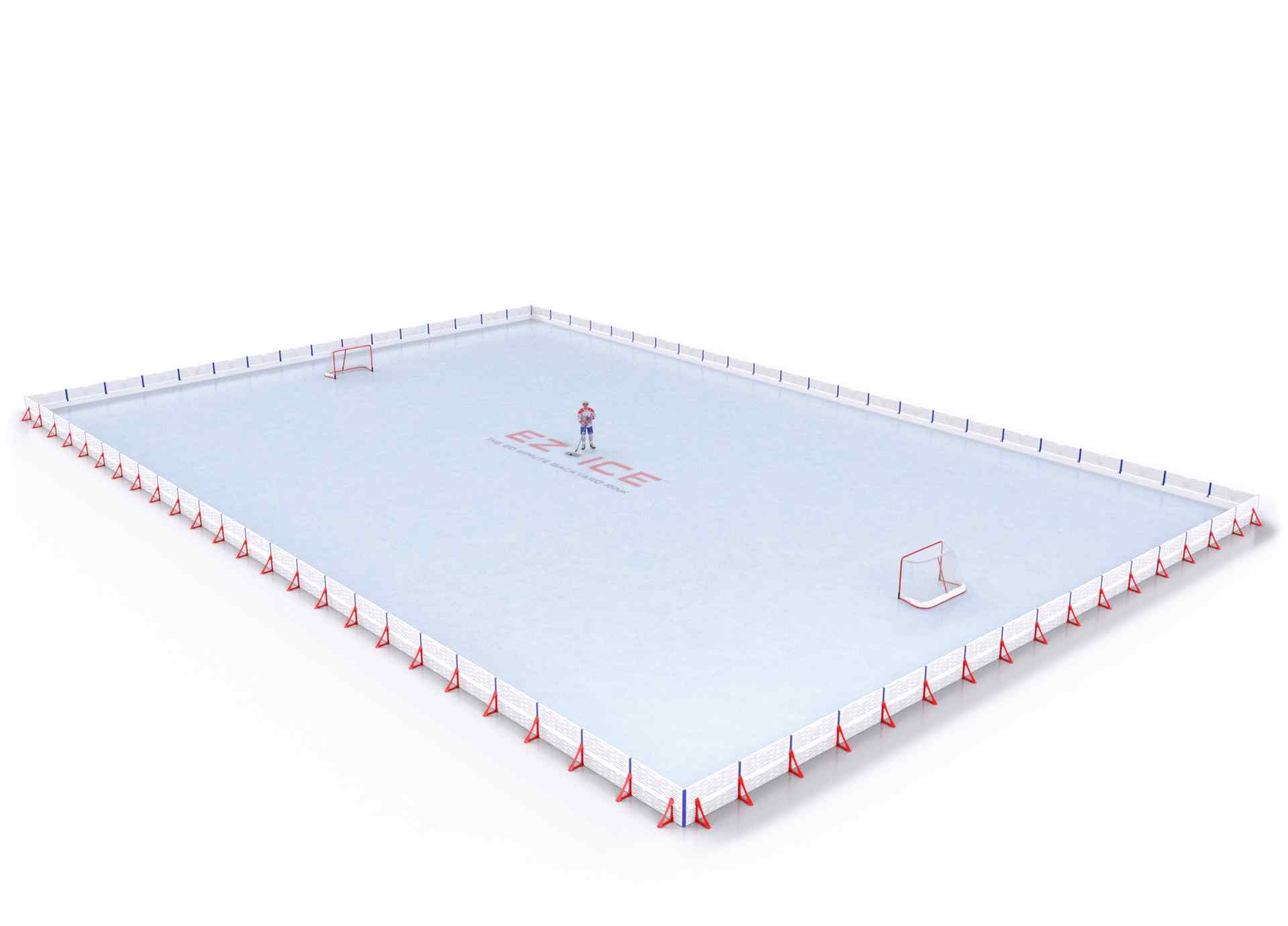 EZ ICE PRO Home Arena System ™ – New Rink: [PRO // 80ft * 120ft // Double-Double-Double // Square Corners // No Bumpers] - 080120DDDSXX