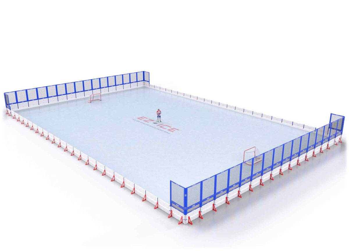 EZ ICE PRO Home Arena System ™ – New Rink: [PRO // 80ft * 120ft // Net-Double-Net // Square Corners // No Bumpers] - 080120NDNSXX