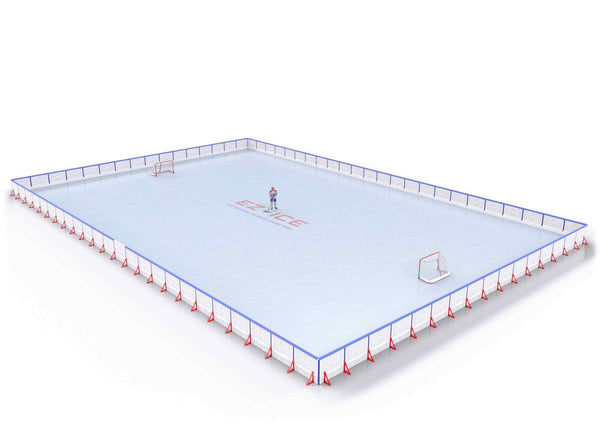 EZ ICE PRO Home Arena System ™ – New Rink: [PRO // 80ft * 80ft // Arena-Arena-Arena // Square Corners // With Bumpers] - 080080AAASBX