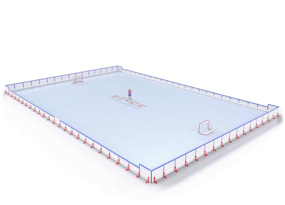 EZ ICE PRO Home Arena System ™ – New Rink: [PRO // 80ft * 120ft // Arena-Double-Arena // Square Corners // With Bumpers] - 080120ADASBX