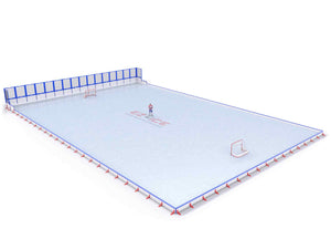 EZ ICE PRO Home Arena System ™ – New Rink: [PRO // 80ft * 120ft // Net-Classic-Classic // Square Corners // With Bumpers] - 080120NCCSBX