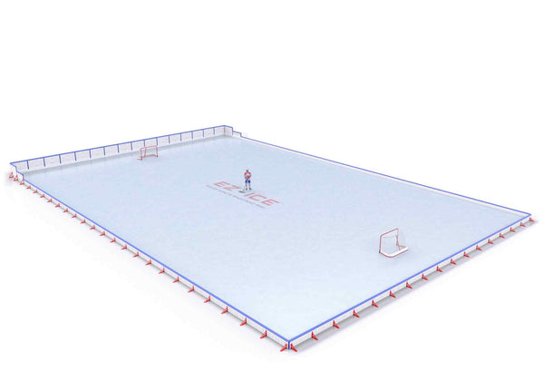 EZ ICE PRO Home Arena System ™ – New Rink: [PRO // 80ft * 120ft // Arena-Classic-Classic // Square Corners // With Bumpers] - 080120ACCSBX