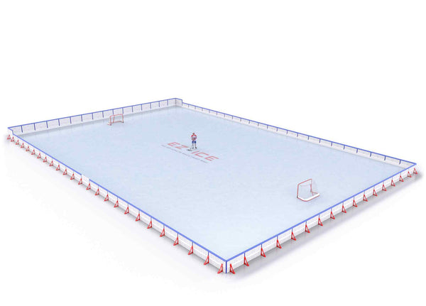EZ ICE PRO Home Arena System ™ – New Rink: [PRO // 80ft * 120ft // Arena-Double-Double // Square Corners // With Bumpers] - 080120ADDSBX