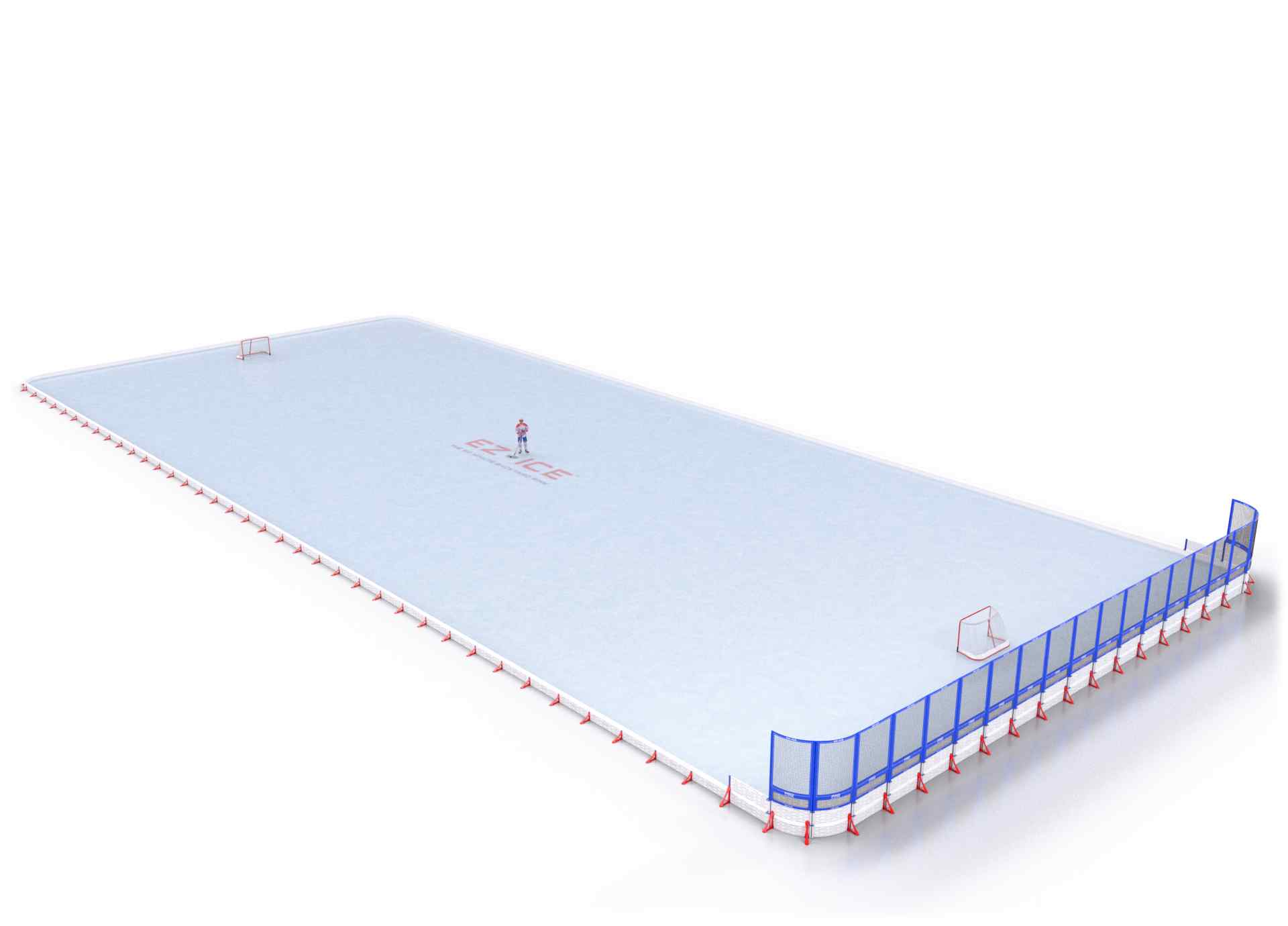 EZ ICE PRO Home Arena System ™ – New Rink: [PRO // 100ft * 200ft // Classic-Classic-Net // Round Corners // No Bumpers] - 100200CCNRXX