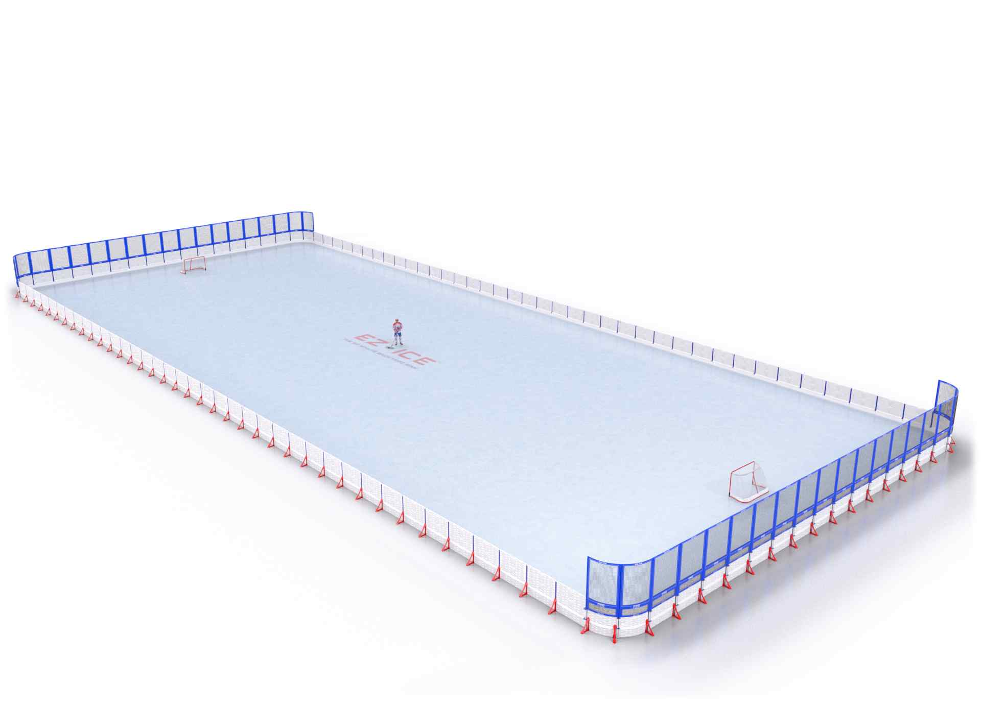 EZ ICE PRO Home Arena System ™ – New Rink: [PRO // 85ft * 170ft // Net-Arena-Net // Round Corners // No Bumpers] - 085170NANRXX