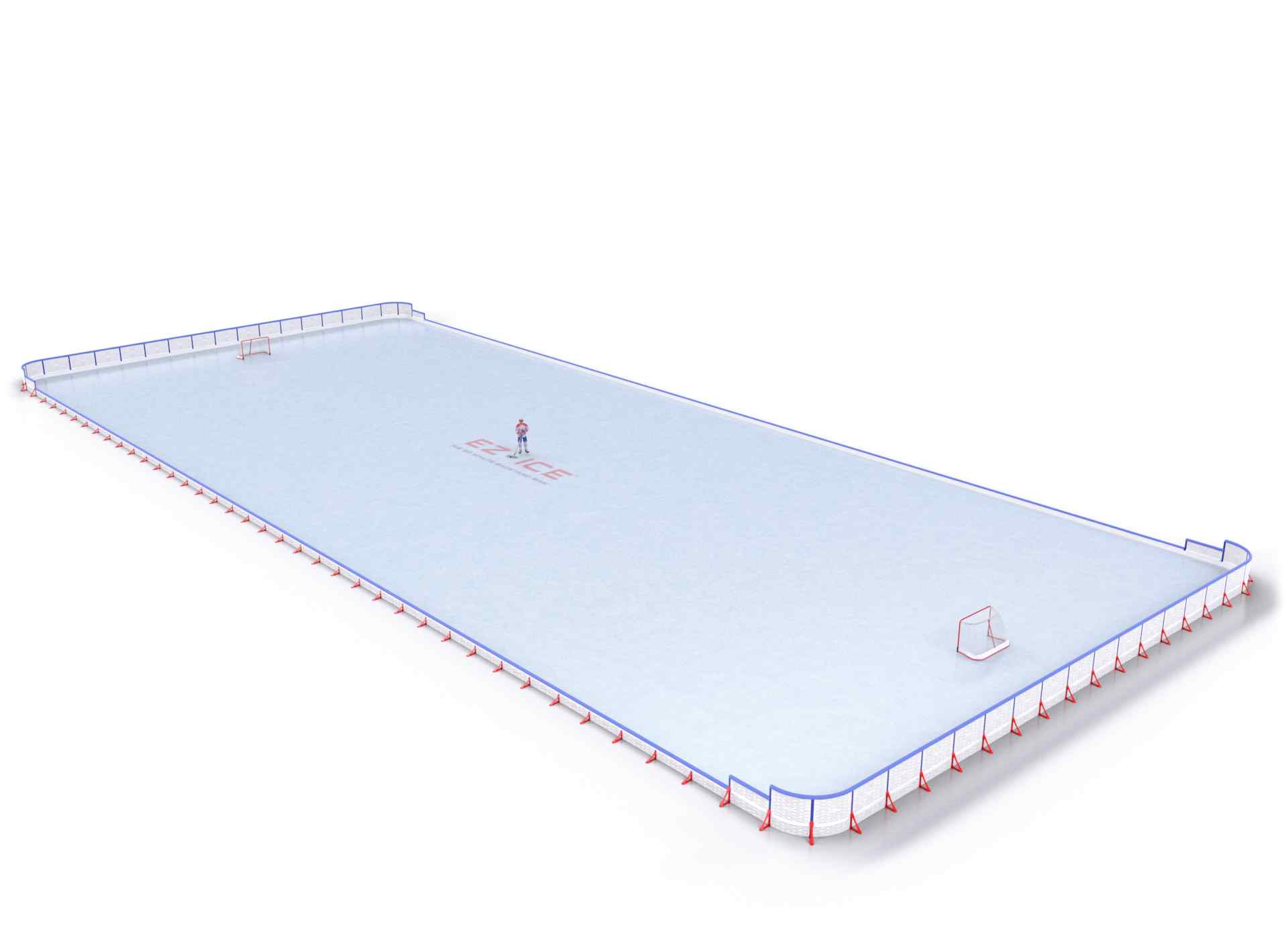 EZ ICE PRO Home Arena System ™ – New Rink: [PRO // 95ft * 115ft // Arena-Classic-Arena // Round Corners // With Bumpers] - 095115ACARBX
