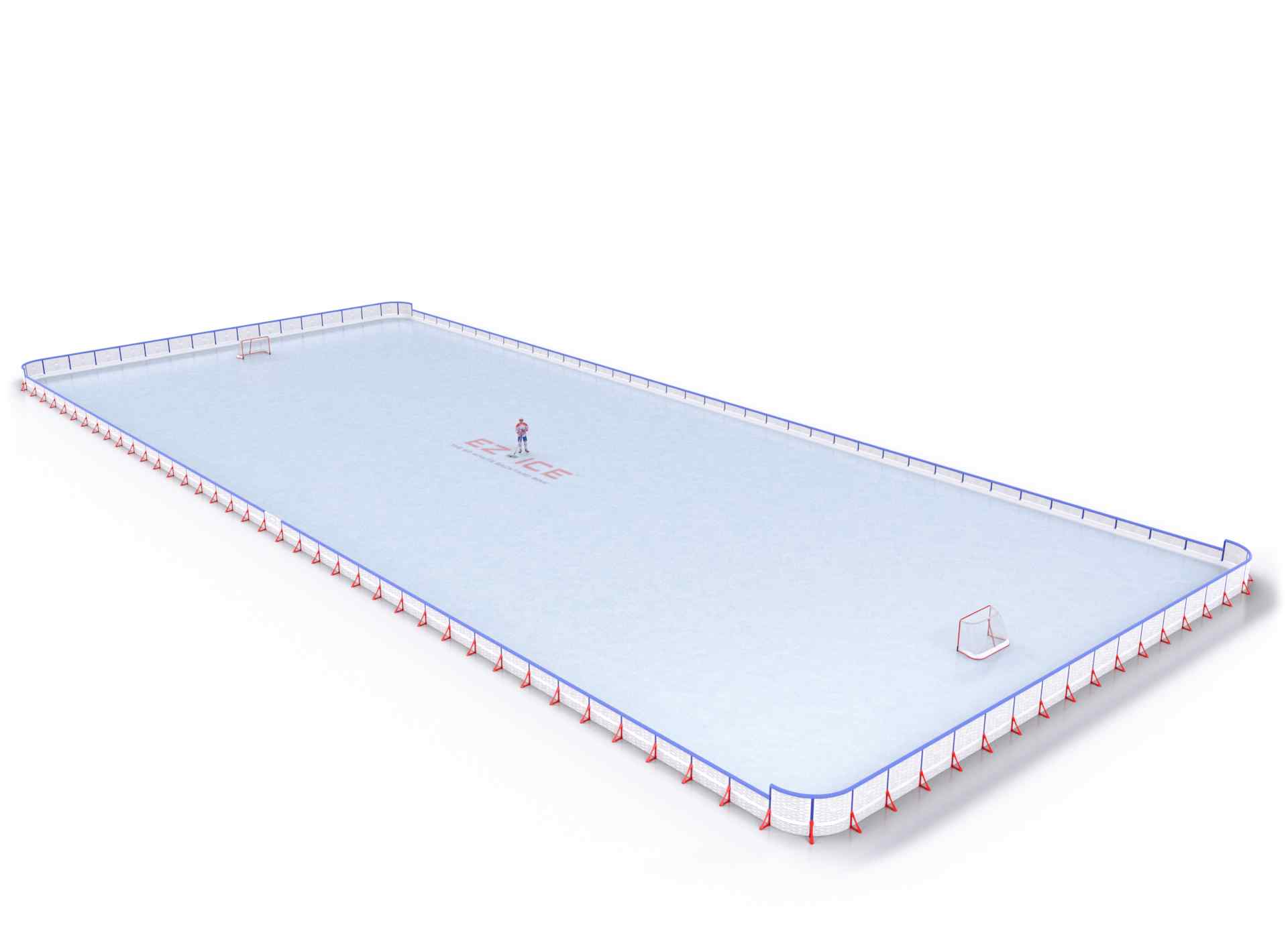 EZ ICE PRO Home Arena System ™ – New Rink: [PRO // 95ft * 165ft // Arena-Double-Arena // Round Corners // With Bumpers] - 095165ADARBX