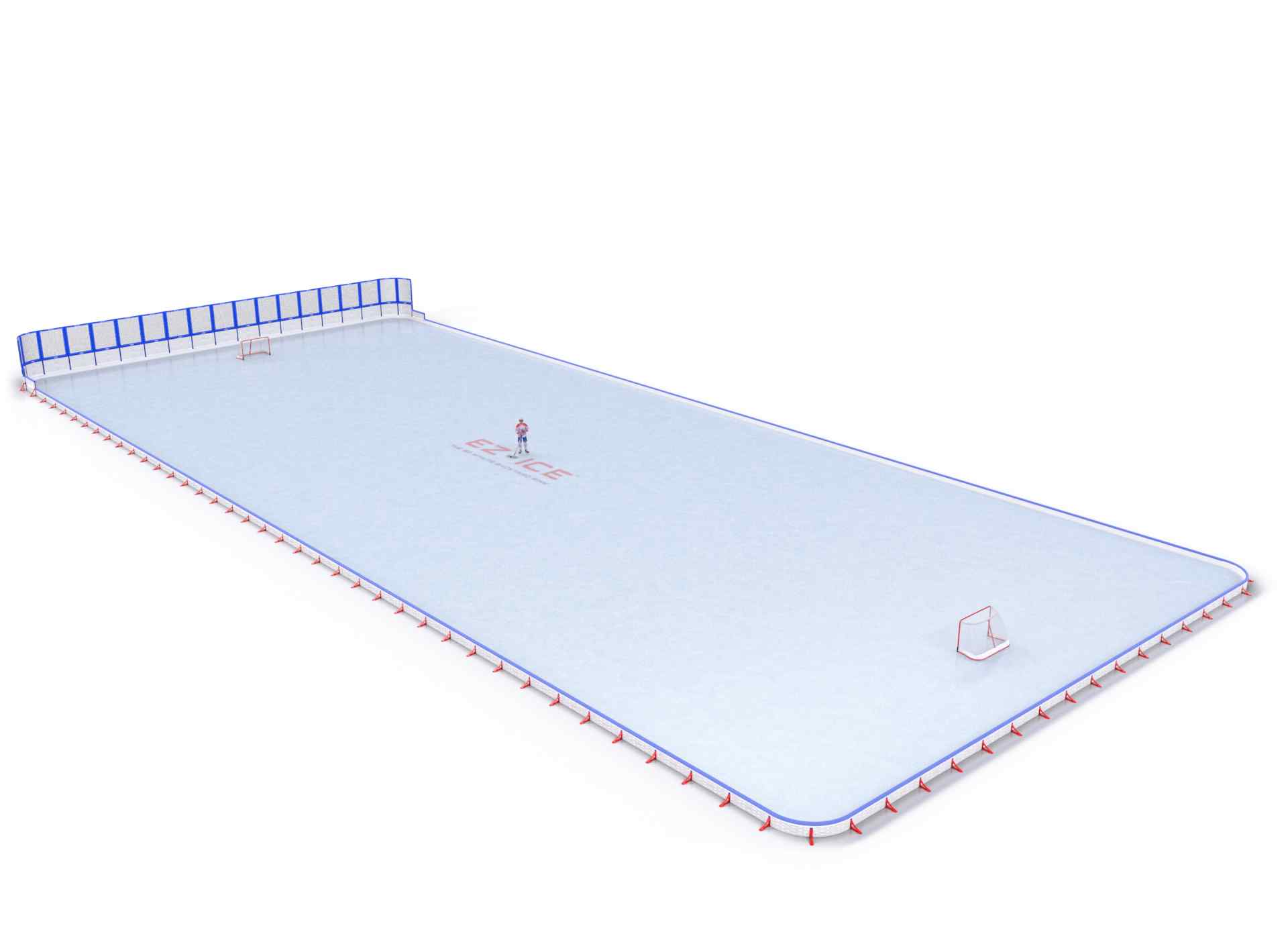 EZ ICE PRO Home Arena System ™ – New Rink: [PRO // 100ft * 200ft // Net-Classic-Classic // Round Corners // With Bumpers] - 100200NCCRBX