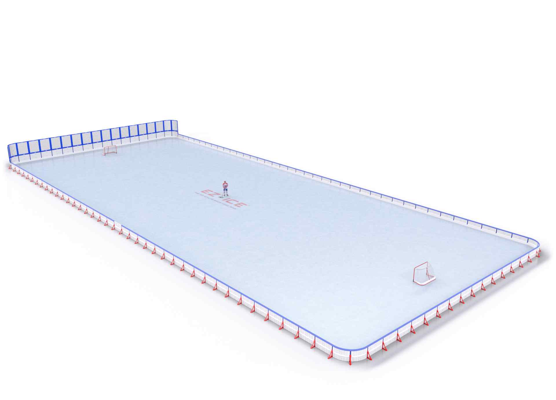 EZ ICE PRO Home Arena System ™ – New Rink: [PRO // 85ft * 200ft // Net-Double-Double // Round Corners // With Bumpers] - 085200NDDRBX