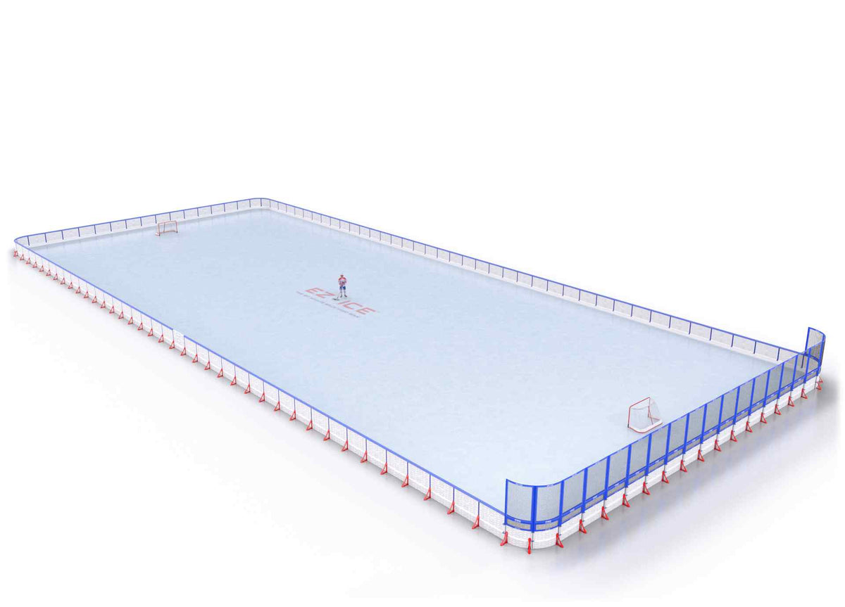 EZ ICE PRO Home Arena System ™ – New Rink: [PRO // 85ft * 200ft // Arena-Arena-Net // Round Corners // With Bumpers] - 085200AANRBX