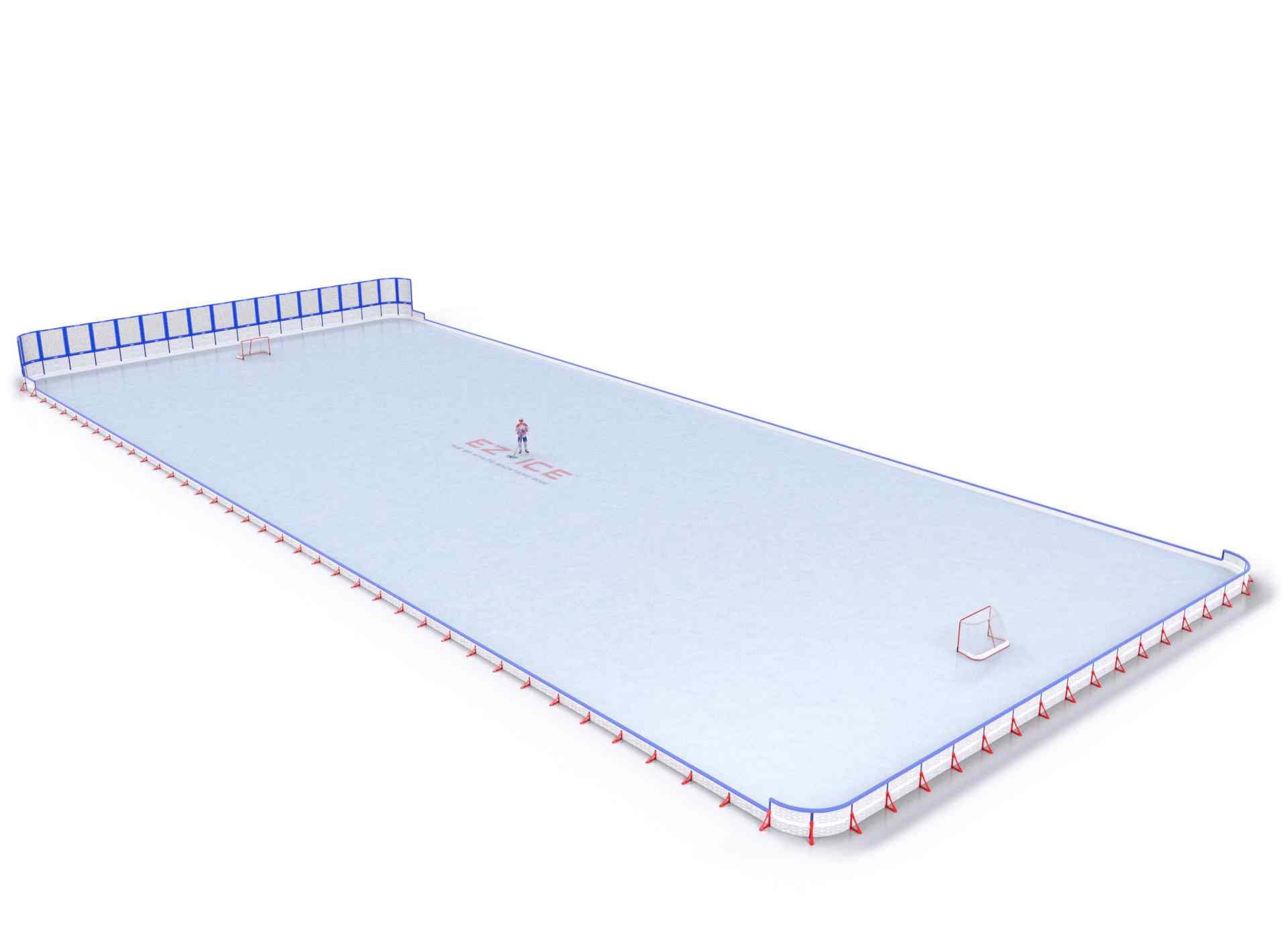 EZ ICE PRO Home Arena System ™ – New Rink: [PRO // 85ft * 200ft // Net-Classic-Double // Round Corners // With Bumpers] - 085200NCDRBX