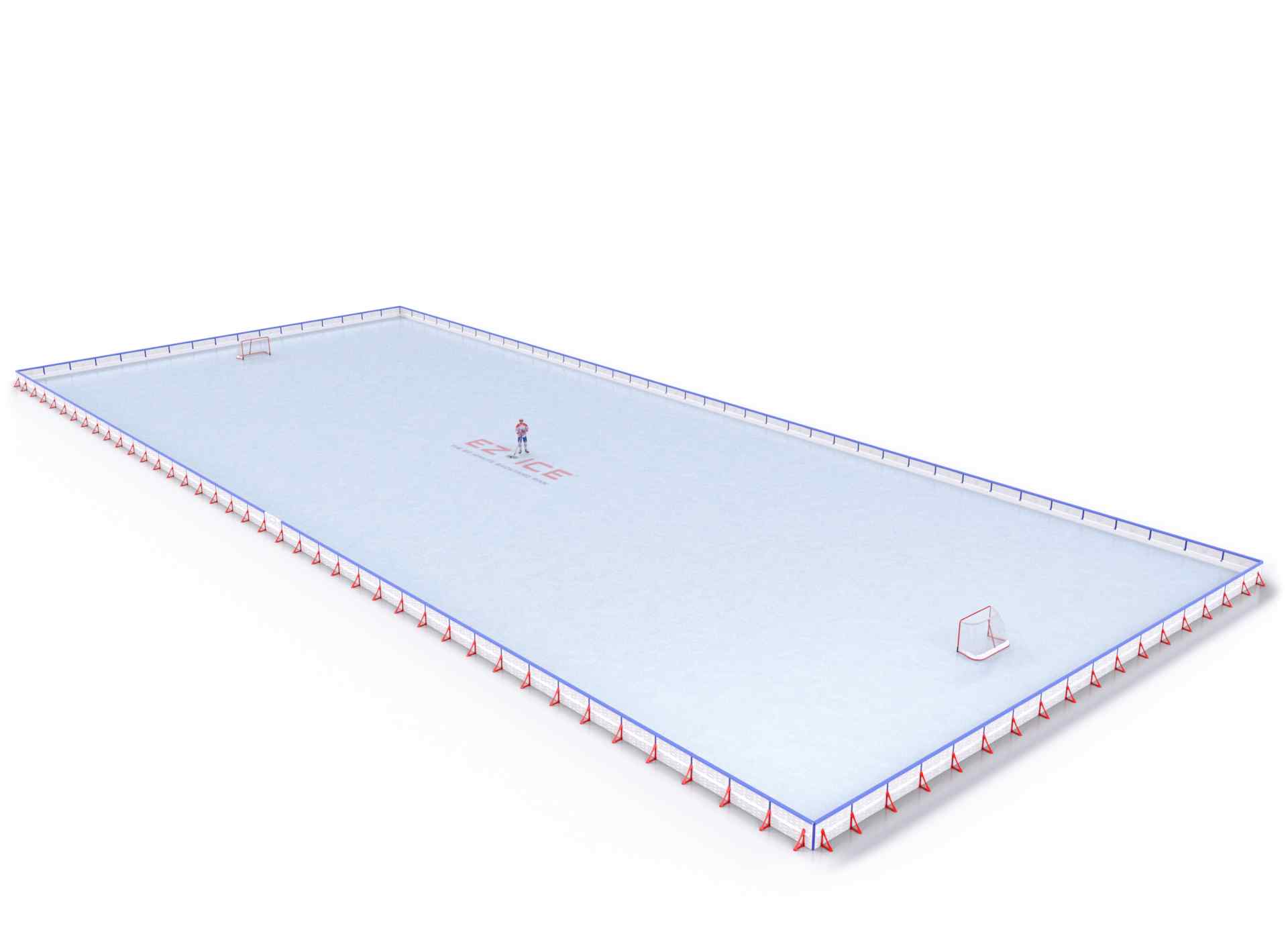 EZ ICE PRO Home Arena System ™ – New Rink: [PRO // 100ft * 200ft // Double-Double-Double // Square Corners // With Bumpers] - 100200DDDSBX