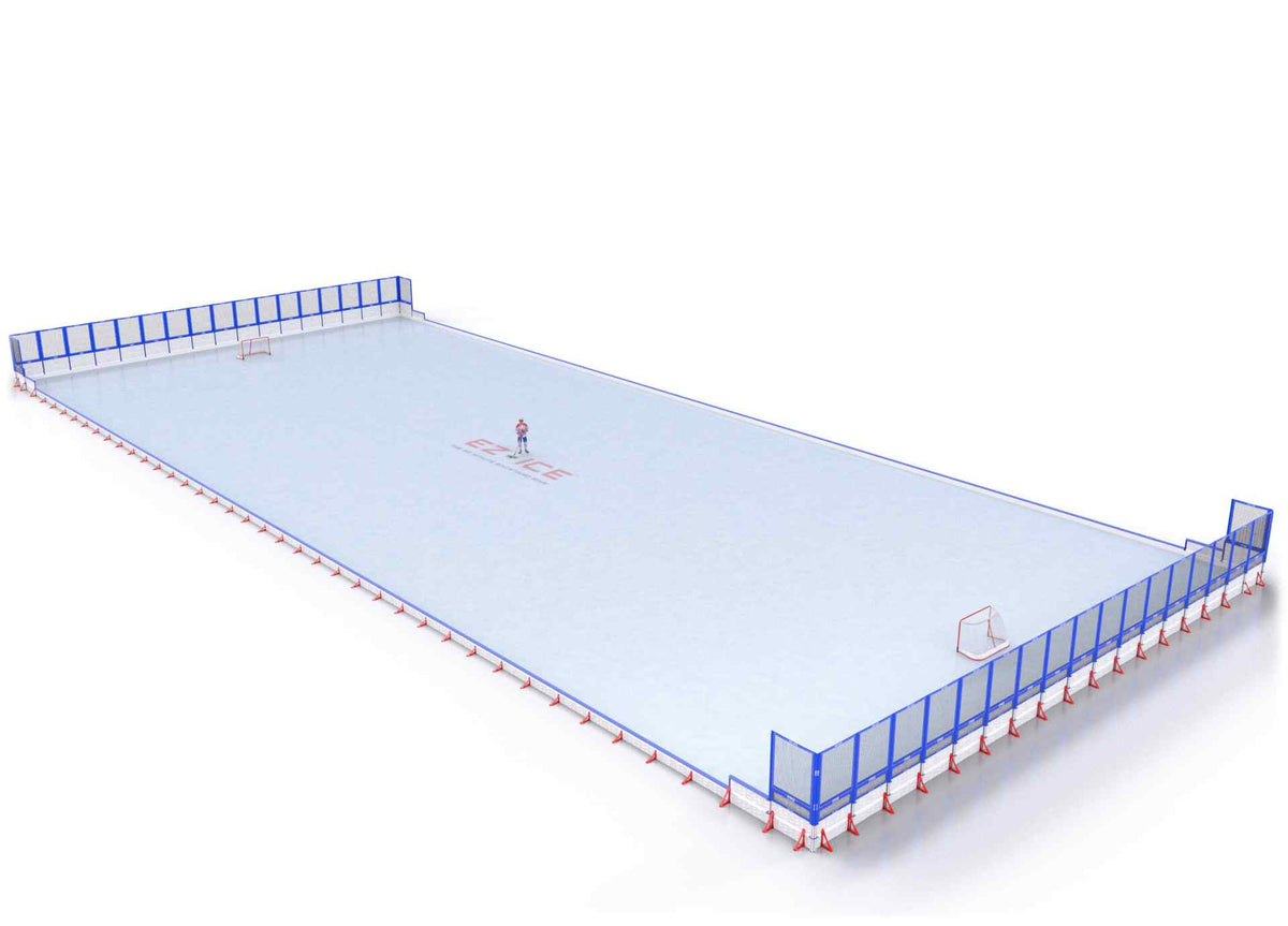 EZ ICE PRO Home Arena System ™ – New Rink: [PRO // 85ft * 200ft // Net-Classic-Net // Square Corners // With Bumpers] - 085200NCNSBX