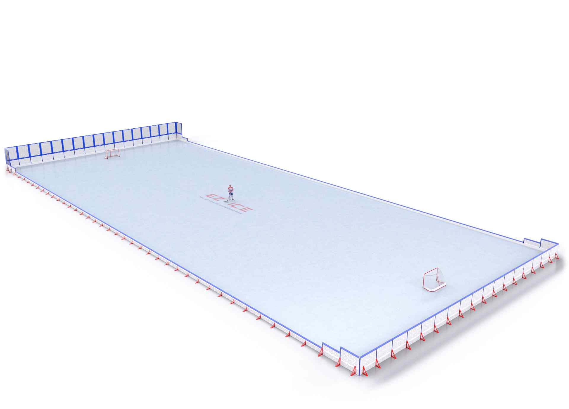 EZ ICE PRO Home Arena System ™ – New Rink: [PRO // 85ft * 200ft // Net-Classic-Arena // Square Corners // With Bumpers] - 085200NCASBX